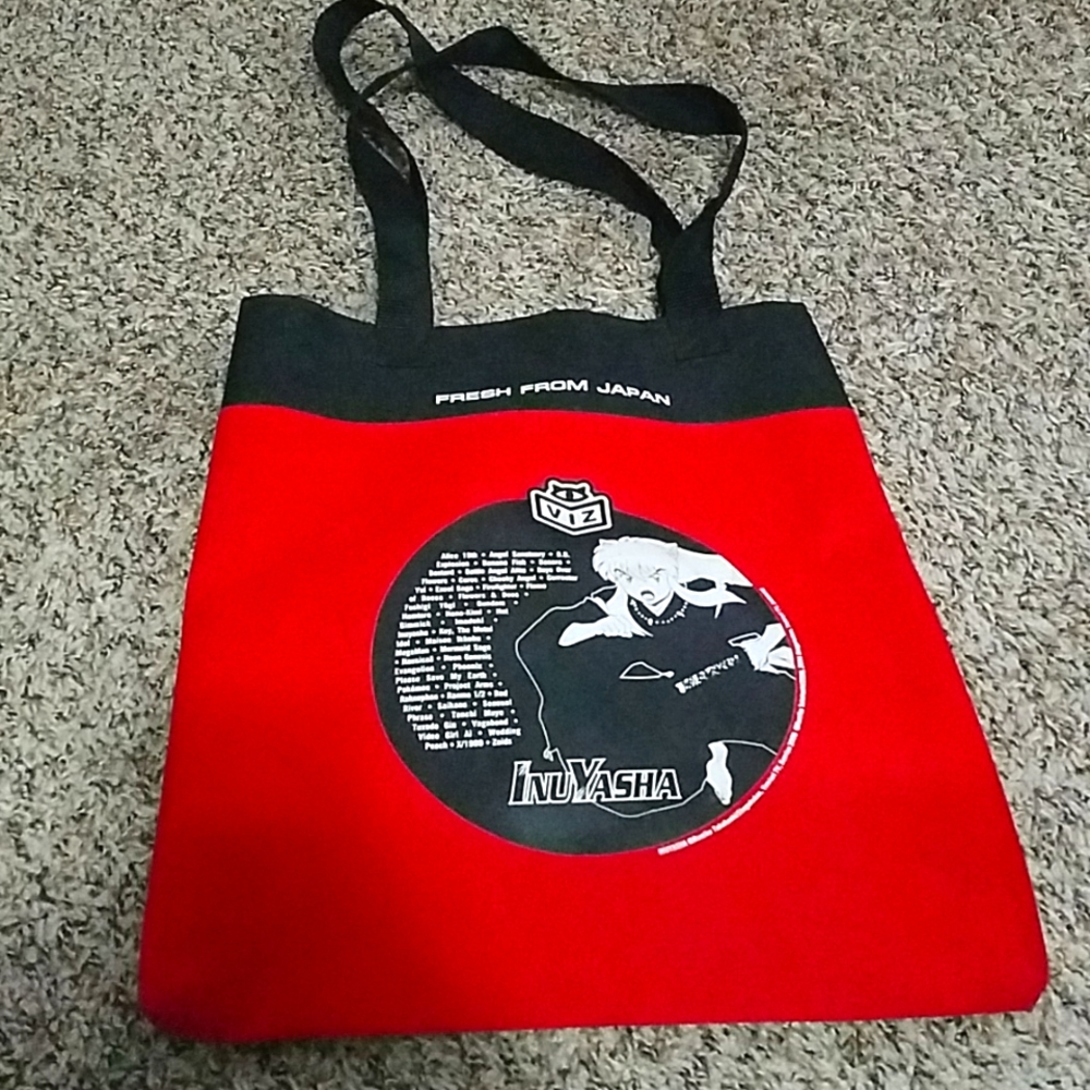 NWOT INUYASHA anime red and black movie promo bag